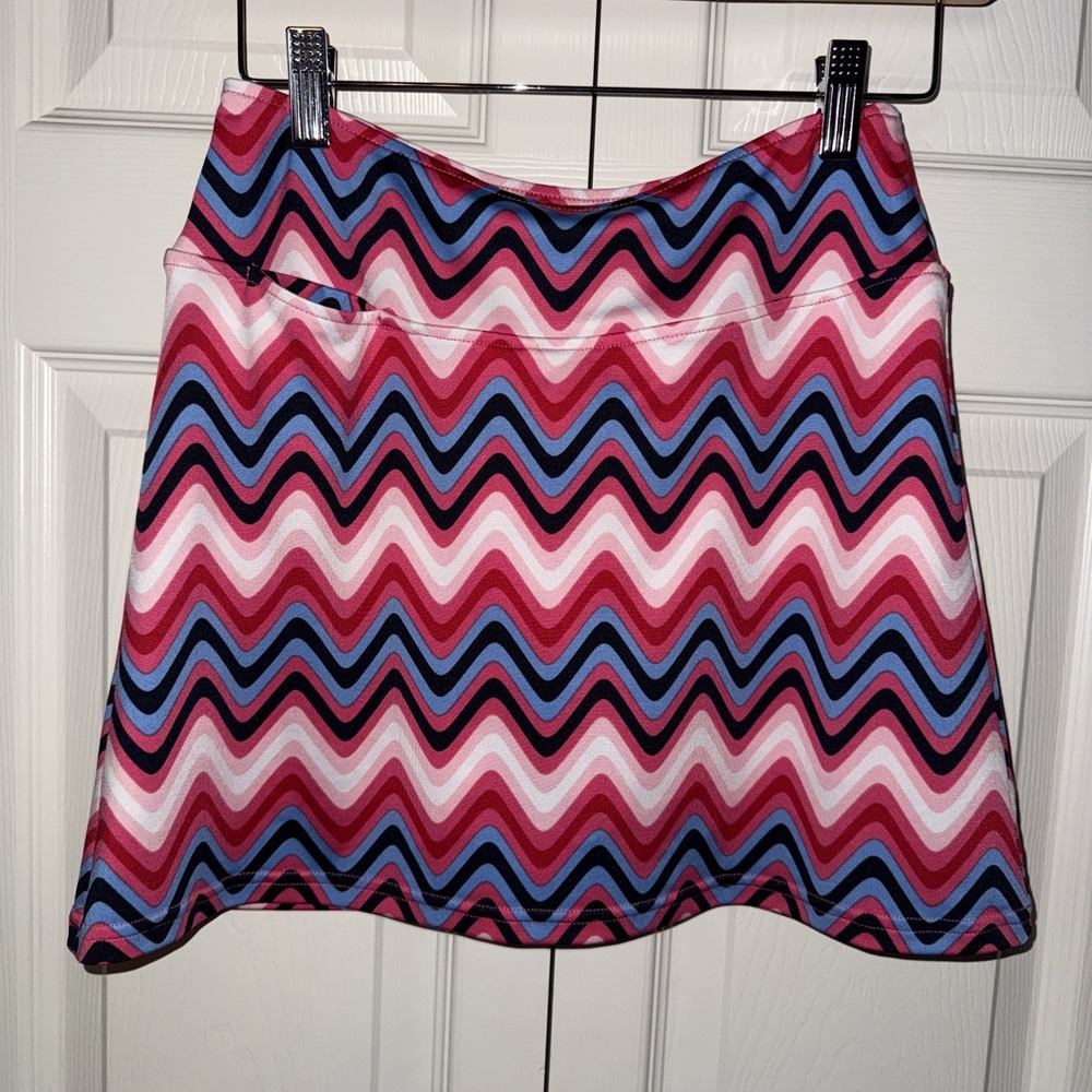 Golftini Willpower-Short Golf Skort Womens XXS Chevron Zigzag Athletic Active
